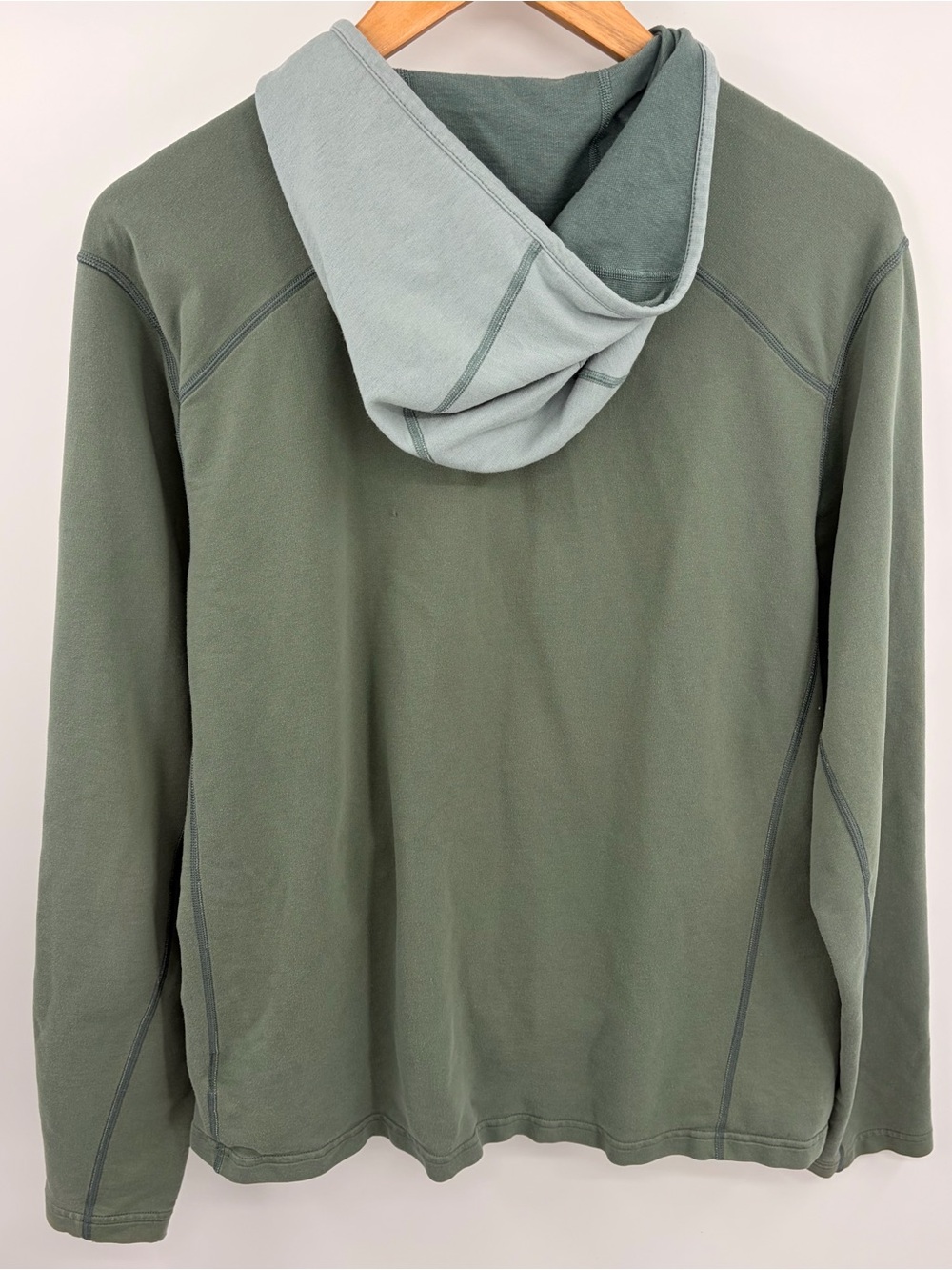 Mountain Hardware 1/4 zip sage green pullover hoodie sweatshirt men’s L hiking - Picture 6 of 6